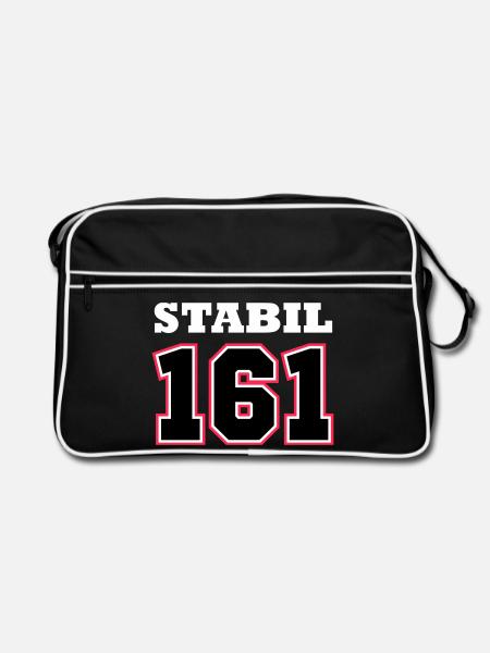 STABIL 161 - FOOTBALL RED - Retro Tasche - Schwarz/Weiß