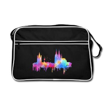 Skyline Cologne - Coloré - Sac Retro - noir/blanc - Devant