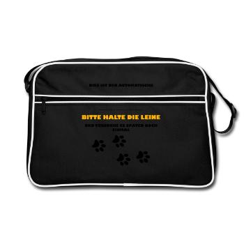 Hundehalter - Der Rückrufbeantworter - Retro Tasche - Schwarz/Weiß - Vorne