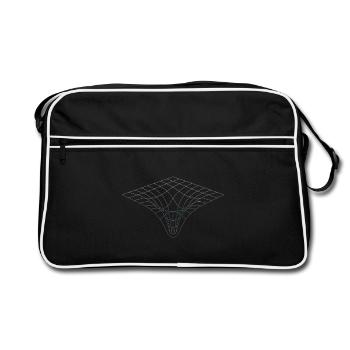 Relativity Geometry – Space-Time Curvature Physics - Retro Bag - black/white - Front