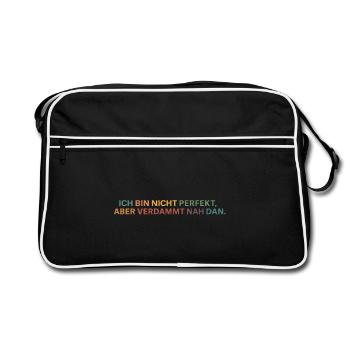 Presque parfait : message honnête - Sac Retro - noir/blanc - Devant