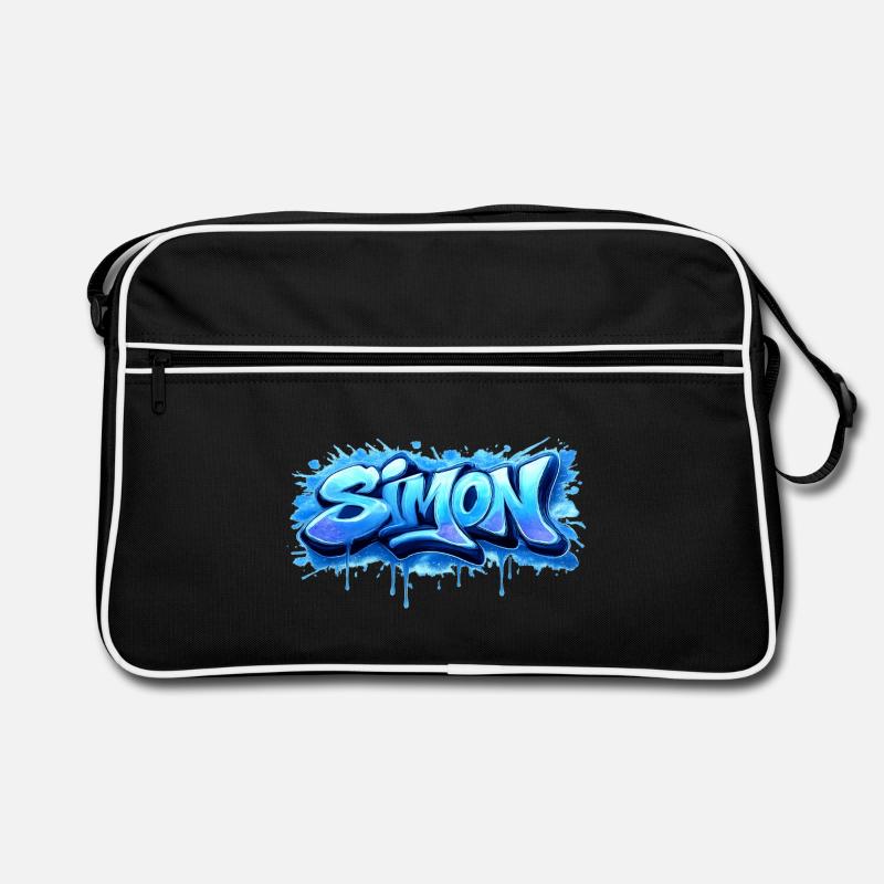 Graffiti  SIMON Prénom cadeau idéal imprimable  Sac Retro