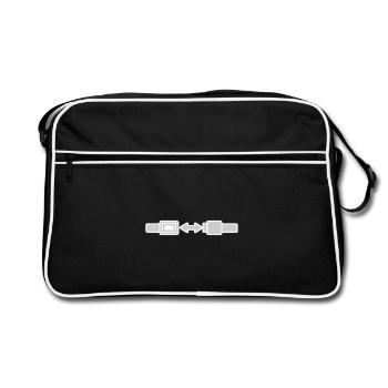 Seatbelt Sign. - Retro Bag - black/white - Front
