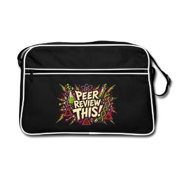 Peer Review This! Comic Lab Chaos - Retro Bag - black/white - Front