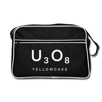 Uranium Investor U3O8 Yellowcake Shirt - Retro Bag - black/white - Front