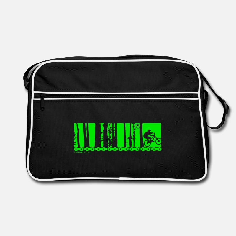 MTB Mountainbiker Wald Retro Tasche