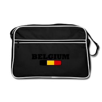 Belgien - Retro Tasche - Schwarz/Weiß - Vorne