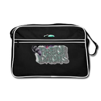 Cheeky Badger - Cheeky Raccoon - Retro Bag - black/white - Front