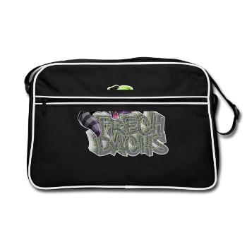 Cheeky Badger - Cheeky Raccoon - Retro Bag - black/white - Front