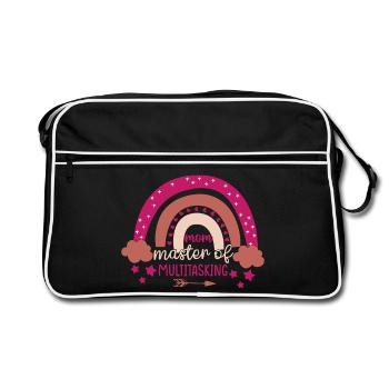 Mom Queen of Rainbow Multitasking - Retro Bag - black/white - Front