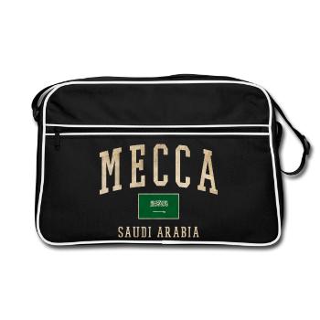 Emblème rétro saoudien de La Mecque - Sac Retro - noir/blanc - Devant