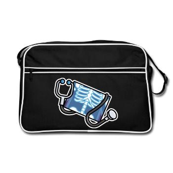 Logo Radiology Manip Radio Radiologist Radiology - Retro Bag - black/white - Front