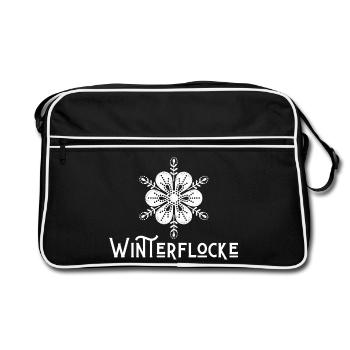 Winter Flake - Vocabulary - Forgotten Words - Retro Bag - black/white - Front