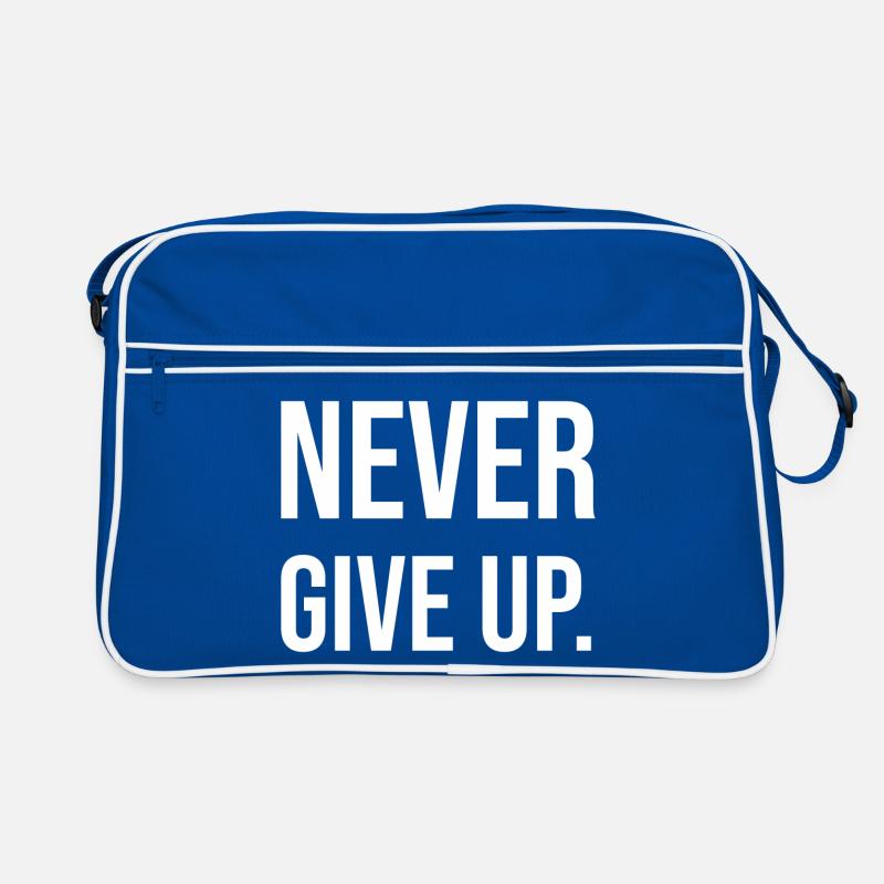 Never Give Up Retro Bag