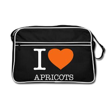 J’AIME LES ABRICOTS Aprikosen - Sac Retro - noir/blanc - Devant
