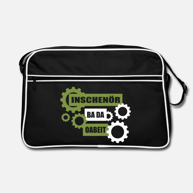 Inschenör ba da Oabeit, engineer at work Retro Bag