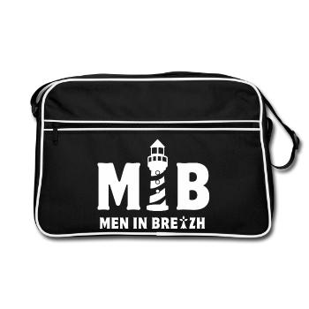 Bretagne, Breton, Breizh - Sac Retro - noir/blanc - Devant