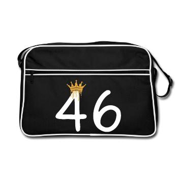 Regal Gold Crown Design black with the number 44 - Retro Bag - black/white - Front