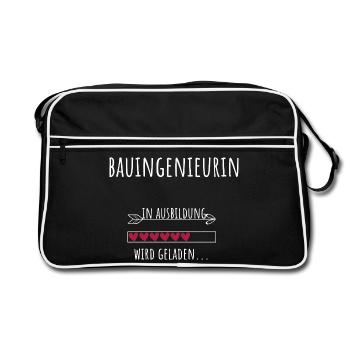 Civil Engineering Profession Education Civil Engineer - Retro Bag - black/white - Front