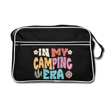 À l’époque du camping - Sac Retro - noir/blanc - Devant