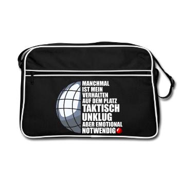 Mon comportement Joueur de pétanque Boule Boule - Sac Retro - noir/blanc - Devant