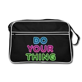 Do Your Thing Neon Lettering - Retro Bag - black/white - Front