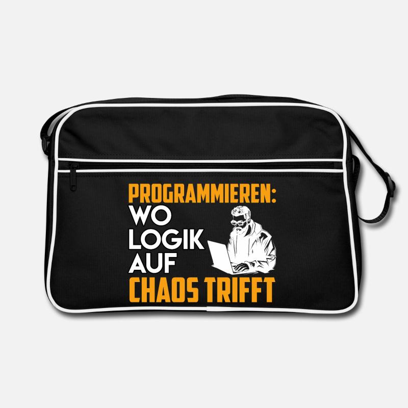 PROGRAMMING WHERE LOGIC MEETS CHAOS Funny Retro Bag