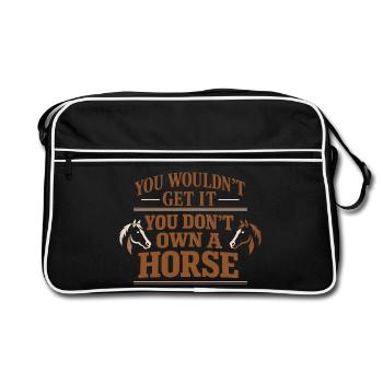 Grange d’identité équestre Horse People - Sac Retro - noir/blanc - Devant