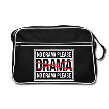 Pas de drame Repose-toi Détends-toi Détends-toi Détends-toi Amuse-toi - Sac Retro - noir/blanc - Devant