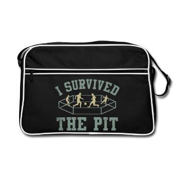 I Survived The Pit Ring - Retro Bag - black/white - Front