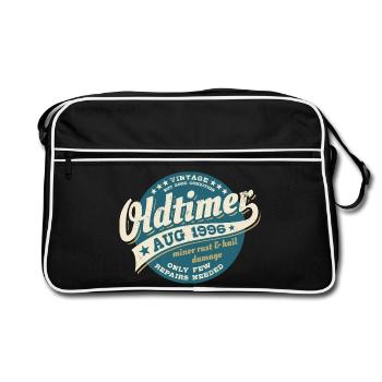 Millésime août 1996 - Anniversaire - Cadeau - Sac Retro - noir/blanc - Devant