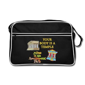 Temple Body Vergnügungspark - Retro Tasche - Schwarz/Weiß - Vorne