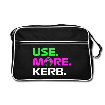 USE. MORE. KERB. - Retro Bag - black/white - Front