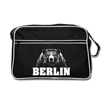 Berlin Bear - Retro Bag - black/white - Front