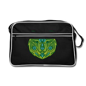 ours design tribal - Sac Retro - noir/blanc - Devant