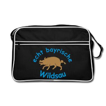 Bayern - Retro Tasche - Schwarz/Weiß - Vorne