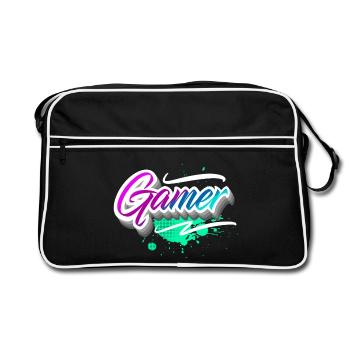Gamer - Retro Bag - black/white - Front