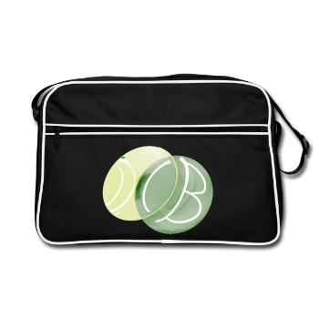 The Green Dot - Retro Tasche - Schwarz/Weiß - Vorne
