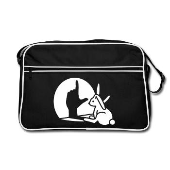 Rabbit Shadow Hand, LOSER Sign Loser - Retro Bag - black/white - Front