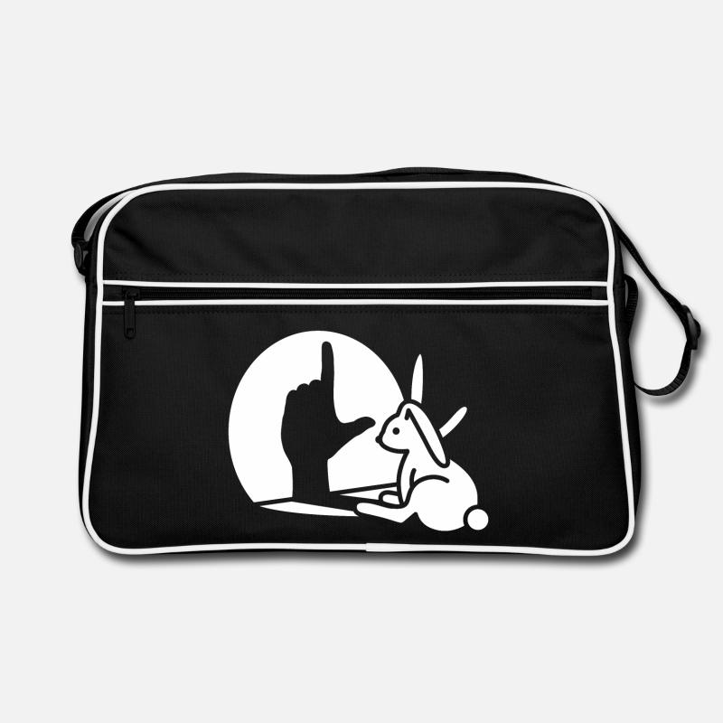 Kaninchen Schatten Hand, LOSER Zeichen Verlierer Retro Tasche