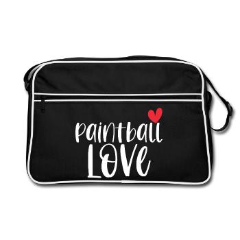 Paintball Love Paintballer Gotcha Gift - Retro Bag - black/white - Front