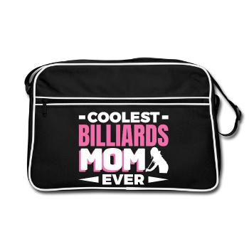 La maman de billard la plus cool de tous les temps - Sac Retro - noir/blanc - Devant