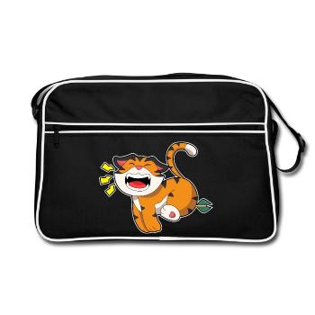Flèche du Tigre - Sac Retro - noir/blanc - Devant