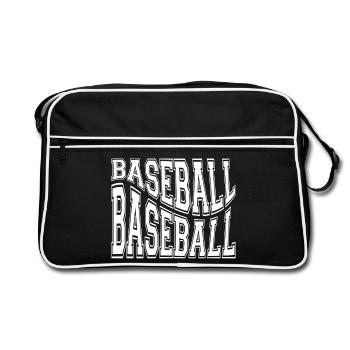 baseball, baseball sport, fan de baseball - Sac Retro - noir/blanc - Devant