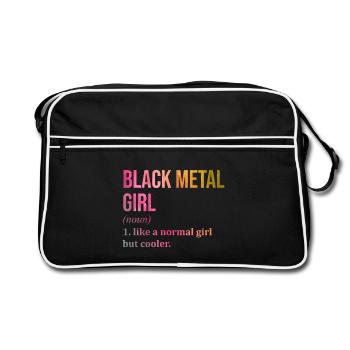 Black Metal Black Metal Black Metal - Retro Tasche - Schwarz/Weiß - Vorne