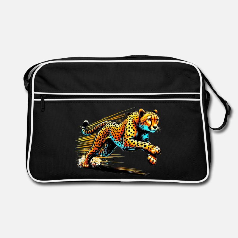 Gepard - Retro Tasche - Schwarz/Weiß