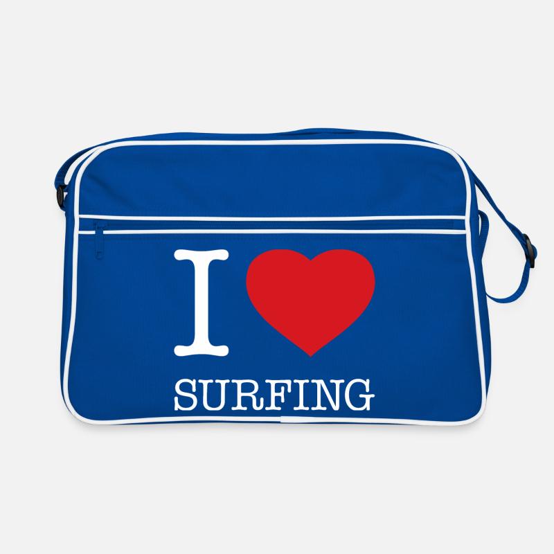 I LOVE SURFING Retro Bag