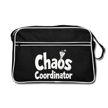 Chaos Coordinator - Funny Saying - Retro Bag - black/white - Front