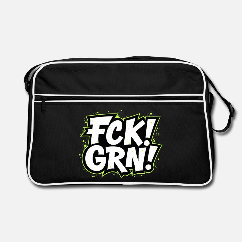Lettrage de déclaration FCK GRN Sac Retro