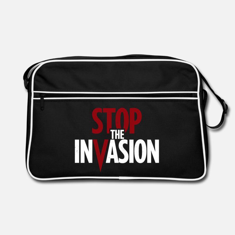 Stop The Invasion Against Aggression Retro Bag